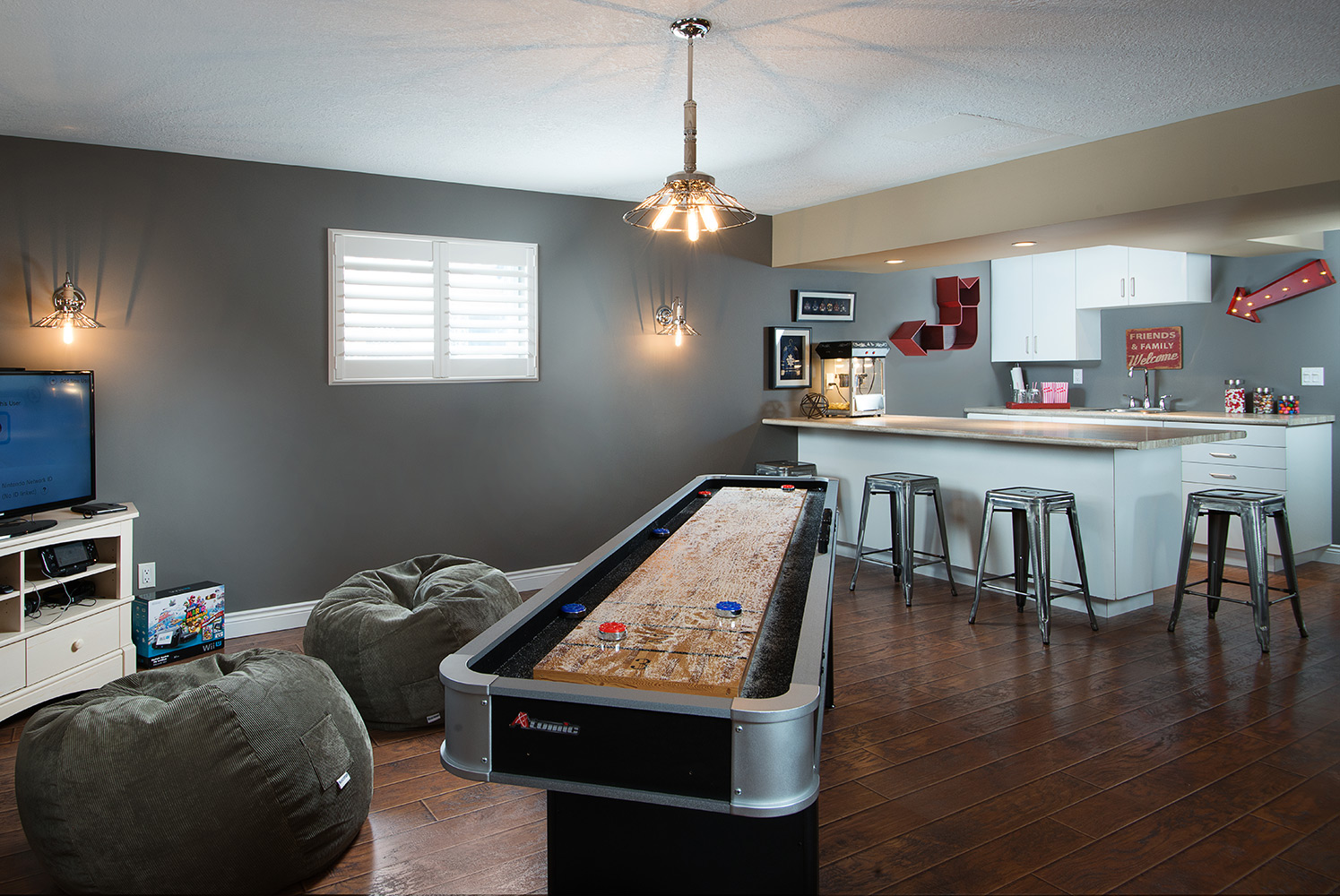 basement remodel by dianne wallis for child wish foundation - interior designer photographer