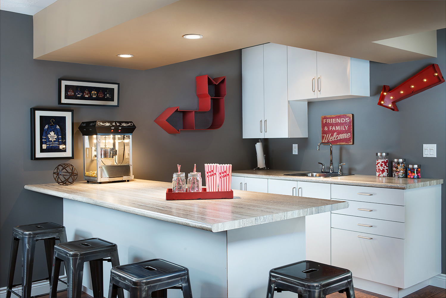 basement kitchen design by decoratin den - kitchen photographer