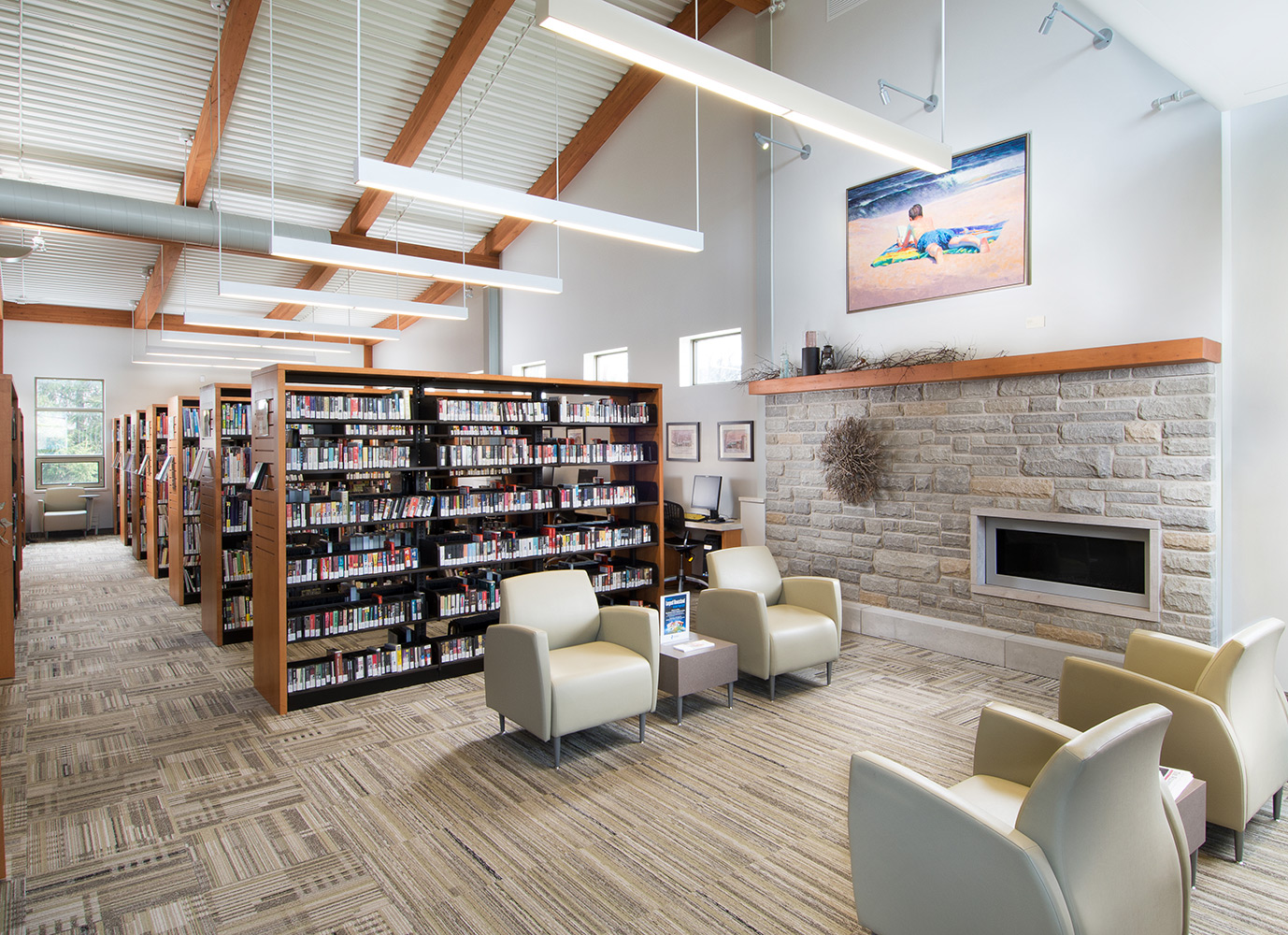 Interior of Puslinch library - interior photographer