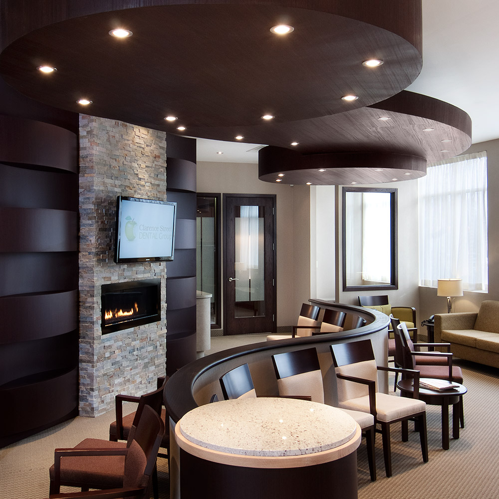 waiting room interior of dental office - architecture photographer
