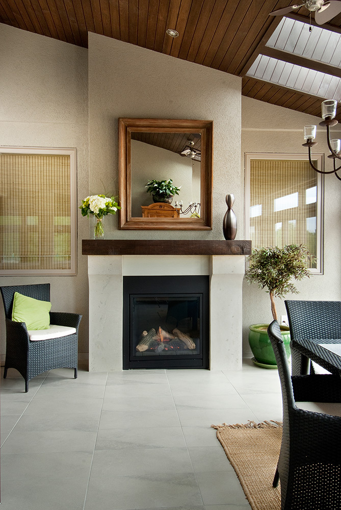 custom concrete fireplace - anthony concrete design