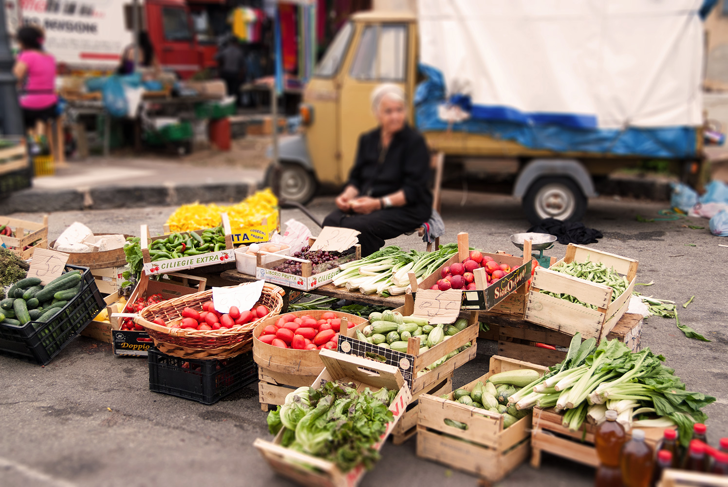 italian street market farm to table- travel photographer