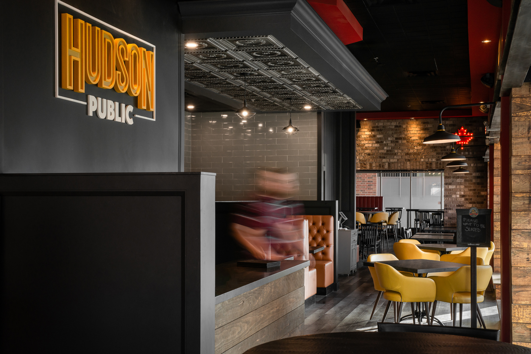 greeting area at the hudson