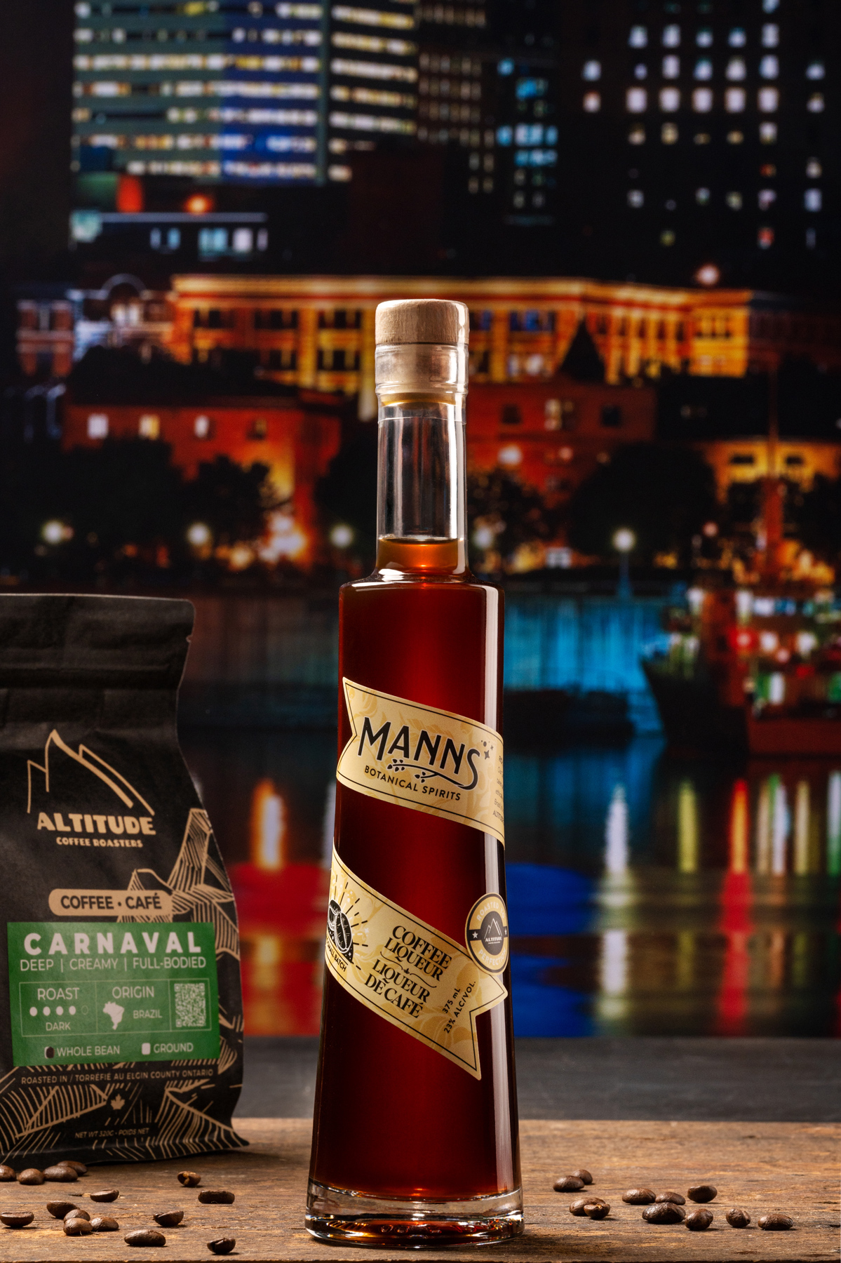 bottle of Manns Distillery chocolate liqueur