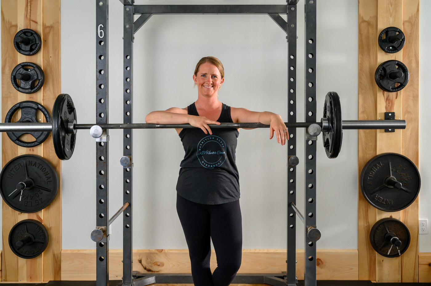 creative portrait of strength and wellness coach for website branding